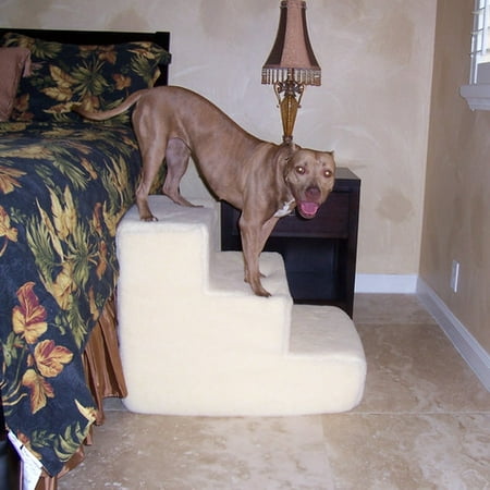 Top Dawg Pet Supply Air - Pet Stairz Big Dawg Foam 3 Step Pet Stair With Sherpa Cover
