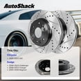 thumbnail image 3 of AutoShack Front Brake Rotors for Dodge & Chrysler, Charger 2006-2023 300 2005-2023, AWD RWD V6 3.5L 3.6L V8 5.7L 6.2L 6.4L - E-Coated Drilled & Slotted - ShadowGuard - 13.58" (345 mm), 5-Lug, 3 of 5
