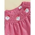 thumbnail image 5 of aturustex Little Girl Christmas Plaid Dress 3T 4T 5T 6T 7T Toddler Baby Santa Claus Embroidery Princess Dress Shirred Round Neck Party Dress Ruffle Lo Kids Fashion Loose Casual Daily Outfits, 5 of 6