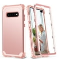 thumbnail image 2 of Dteck Galaxy S10 Plus Case, Dteck Heavy Dual Layer Rugged Shockproof Case Hard PC Protective Back Cover For Samsung Galaxy S10+, Rosegold, 2 of 10