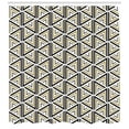 thumbnail image 3 of Ambesonne Modern Shower Curtain, Triangle Shaped Lines, 69"Wx70"L, Mustard and Black, 3 of 3