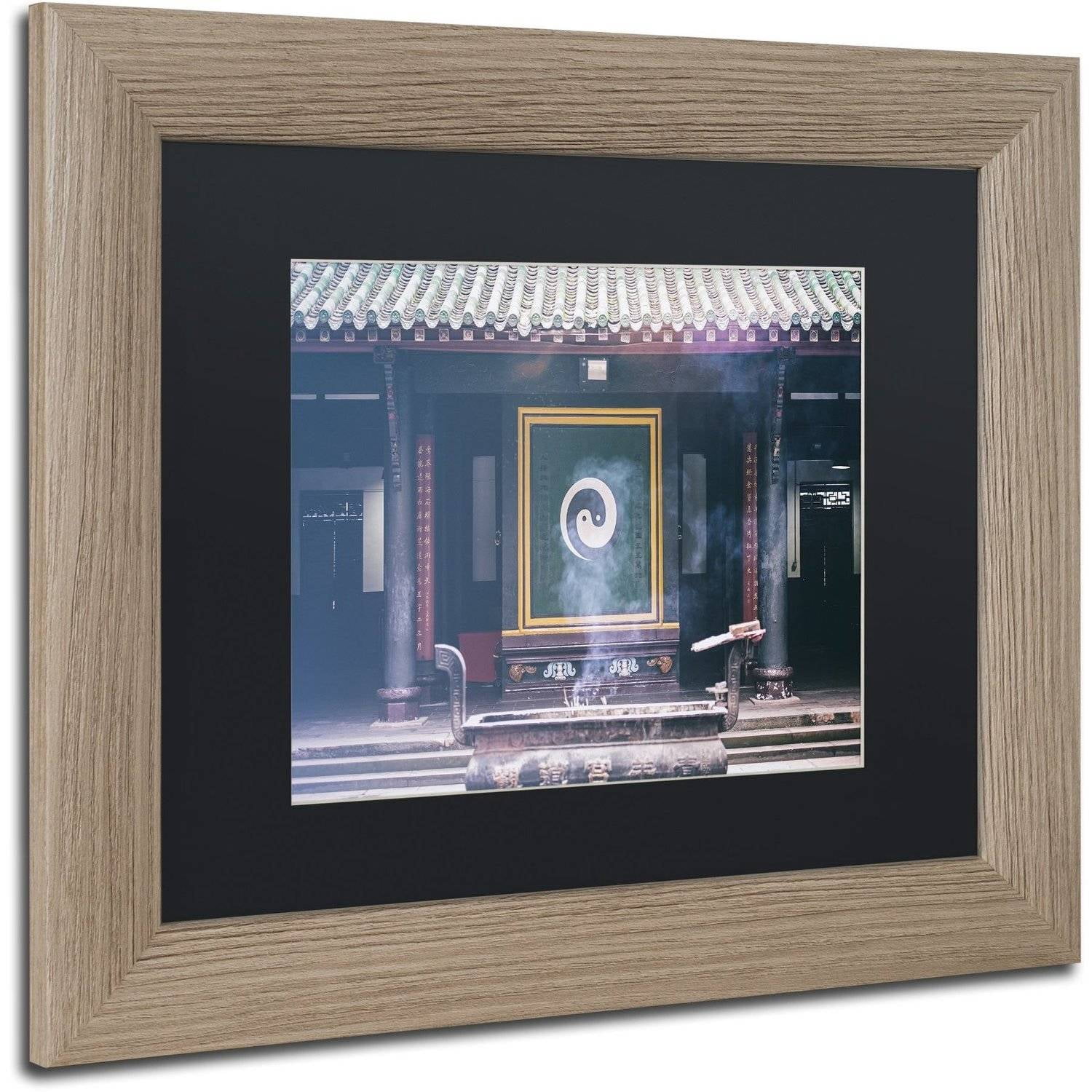 Trademark Fine Art "Yin Yang" Canvas Art by Philippe Hugonnard, Black Matte, Birch Frame