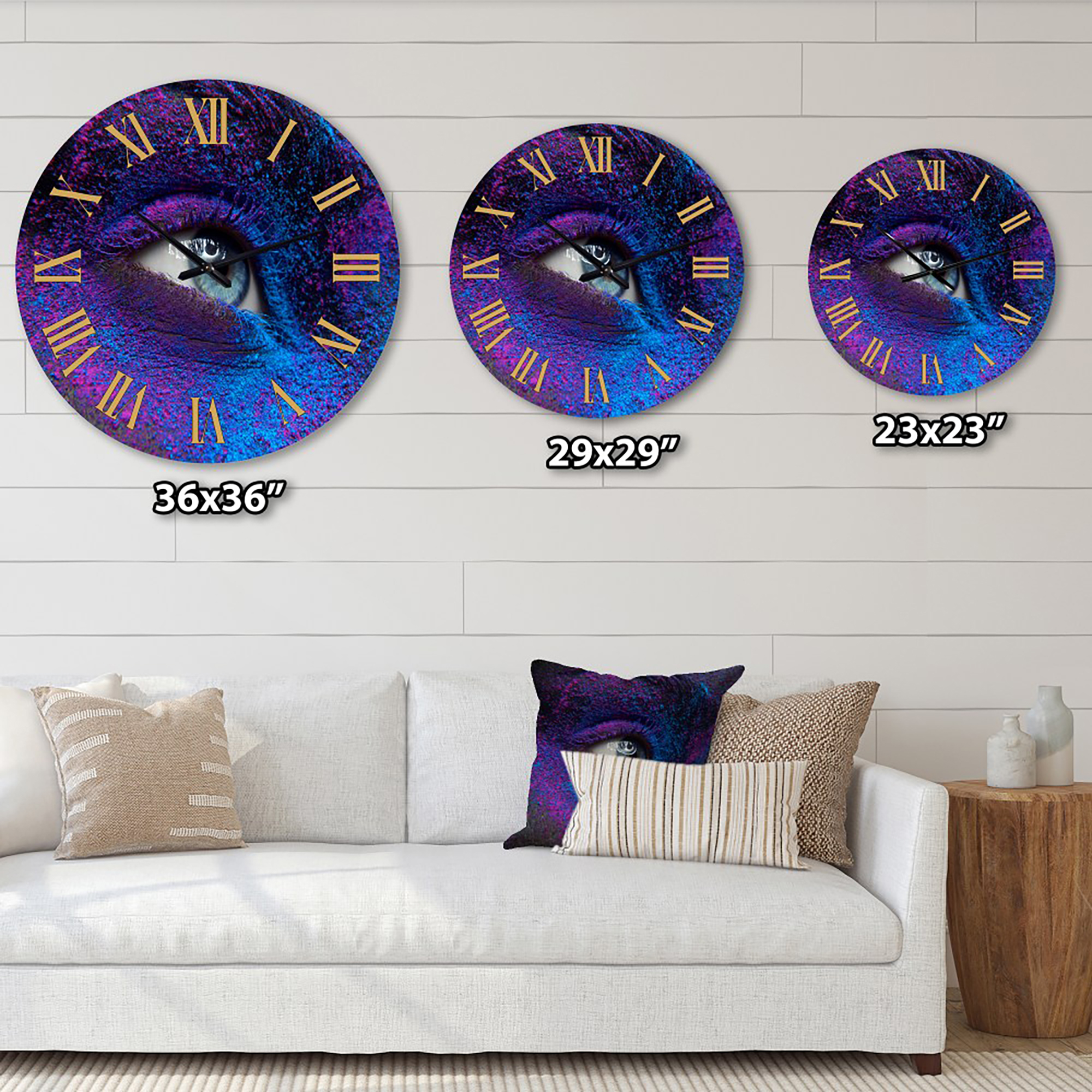 Designart 1 in Modern,Contemporary Wall Clock