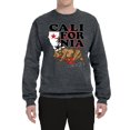 thumbnail image 2 of Wild Bobby, California Republic Cali Bear Pop Culture Unisex Crewneck Graphic Sweatshirt, Charcoal, Small, 2 of 3