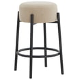 thumbnail image 4 of SAFAVIEH Couture Paisleigh Round Backless Counter Stool, Tan/Black, 4 of 6