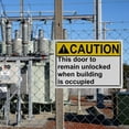thumbnail image 7 of Occupied Building Unlocked Exit Sign, Industrial Exit Sign 8"x12" UV Resistant for Indoor Outdoor Workplace, 7 of 7
