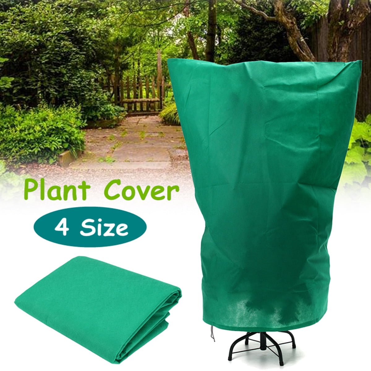 Large Size Winter Drawstring Plant Cover Frost Protection Bag Anti-Freeze Jacket Warm Blanket for Shrub Tree Greenhouse Bag Plant Protection Cover Bags Winter Plant Covers 
