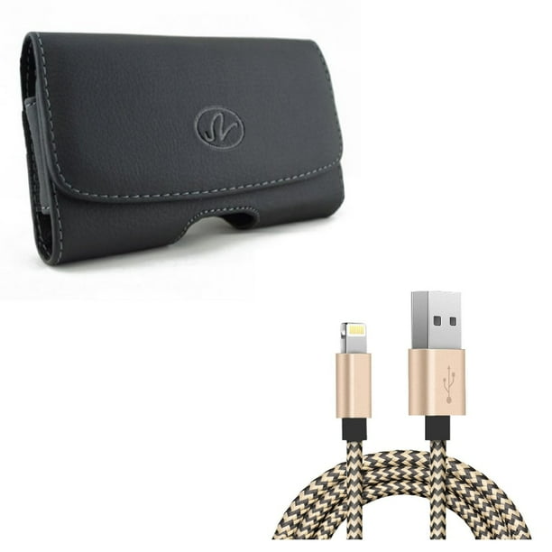 Swivel Leather Case Belt Clip w Charger 6ft USB Cable for iPhone XS Max,8 PLUS,7 Plus,11 Pro Max,6S Plus,6 Plus Models Swivel Leather Case Belt Clip w Charger 6ft USB Cable for iPhone XS Max,8 PLUS,7 Plus,11 Pro Max,6S Plus,6 Plus Models