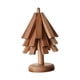 thumbnail image 3 of Alfombrilla aislante, posavasos de madera con forma de , almohadilla resistente al calor, mantel de madera para mesa, mantel individual de madera 3 piezas de nogal negro, 3 of 9