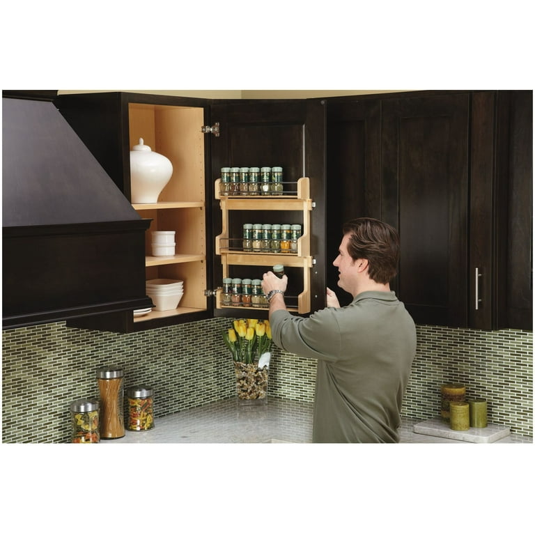 Rev-a-Shelf Door Mount Spice Rack, Natural