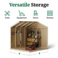 thumbnail image 6 of Little Cottage Co. 8x8 Value Gable Shed with Floor, Outdoor Wood Storage Do-It-Yourself Precut Kit, 6 of 15