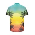 thumbnail image 4 of Njoeus Mens T-Shirts Men'S Button T Shirt Hawaiian Printed Lapel Short Sleeve Beach Shirt Blouse Tops Tropical Tee （Big & Tall Size), 4 of 4