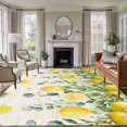 thumbnail image 2 of Rectangle Area Rug 6x9ft,Watercolor Farm Lemon Flower Washable Carpet Non-Slip Runner Accent Rugs Indoor Floor Mat for Bedroom Living Room Decor,Retro Summer Fruit on Paper, 2 of 9