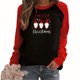 thumbnail image 2 of Camisas Navideñas Para Mujer Tops de Manga Larga Casual O-Cuello Impreso Patchwirk Blusa Moda Odeerbi ODB205270, 2 of 5