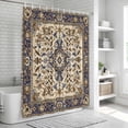 thumbnail image 5 of Boho Southwestern Shower Curtain Set - Long 72" x 84" Washable Bathtub Curtain with 12 Hooks, Vintage Geometric Ethnic Blue Brown Waterproof Fabric Stall Shower Curtains for Bathroom/Bathtub Décor, 5 of 6