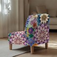 thumbnail image 5 of HELLHERO Flower Pattern Stretch Elastic Bottom Armless Accent Chair Soft Cover with Stain Protection, Dustproof Armless Chair Slipcover, 5 of 8