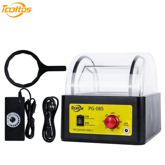 Jewelry Polisher Tumbler Mini Polisher Tumbler Rotary Tumbler Surface Polisher 5 Lbs Capacity 60W Jewelry Polishing Finishing Machine for Jewelry Stone