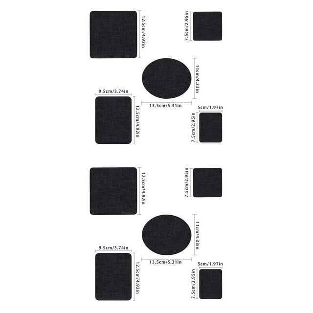Parches Adhesivos de Tela Matsuzay Kit de Reparación de Ropa DIY 2 Piezas
