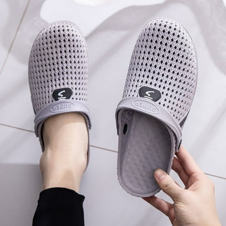

Hole Sandals Men‘s Summer Fashion Trendy Breathable Baotou Men‘s Sandals Soft Sole Non-slip Outer Wear Running Sandals