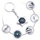thumbnail image 2 of Portable Outdoor Zinc Alloy Five Pointed Star Compass Keychain Ring Chain Gift, 2 of 8