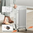 thumbnail image 3 of Radiator Heater for Large Space, Electric Oil Filled Radiator, Dual Knobs, 1500W, Quiet Space Heater, 3 Modes, Tip-over Protection, 3 of 5