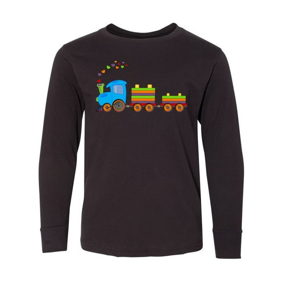 Inktastic Colorful Toy Train Long Sleeve Youth T-Shirt