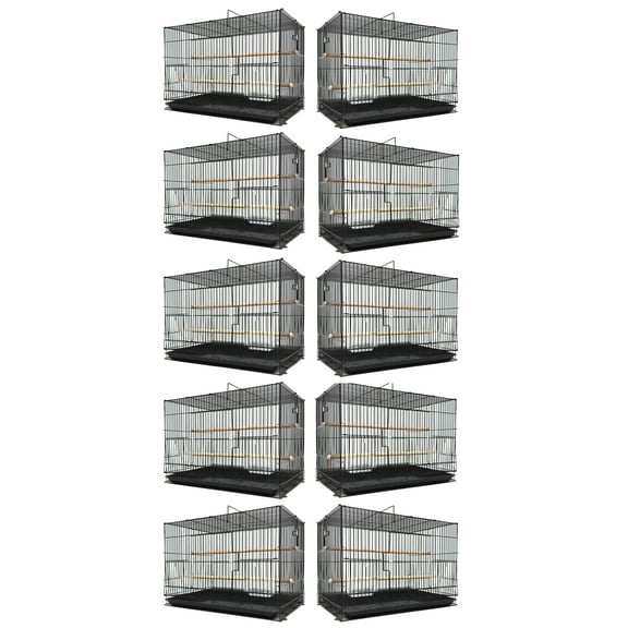 LOT of TEN of 20"x14"x14"H Breeding Breeder Bird Flight Cages With Side Nesting Box Door For Small Size Lovebirds Finches Parakeets Canaries Aviaries
