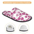 thumbnail image 3 of KLL Orchids Flowers Slippers for Women Men House Slip on Indoor Outdoor Bedroom Furry Fleece Lined Ladies Comfy Anti-Skid Rubber Hard Sole-Large, 3 of 8