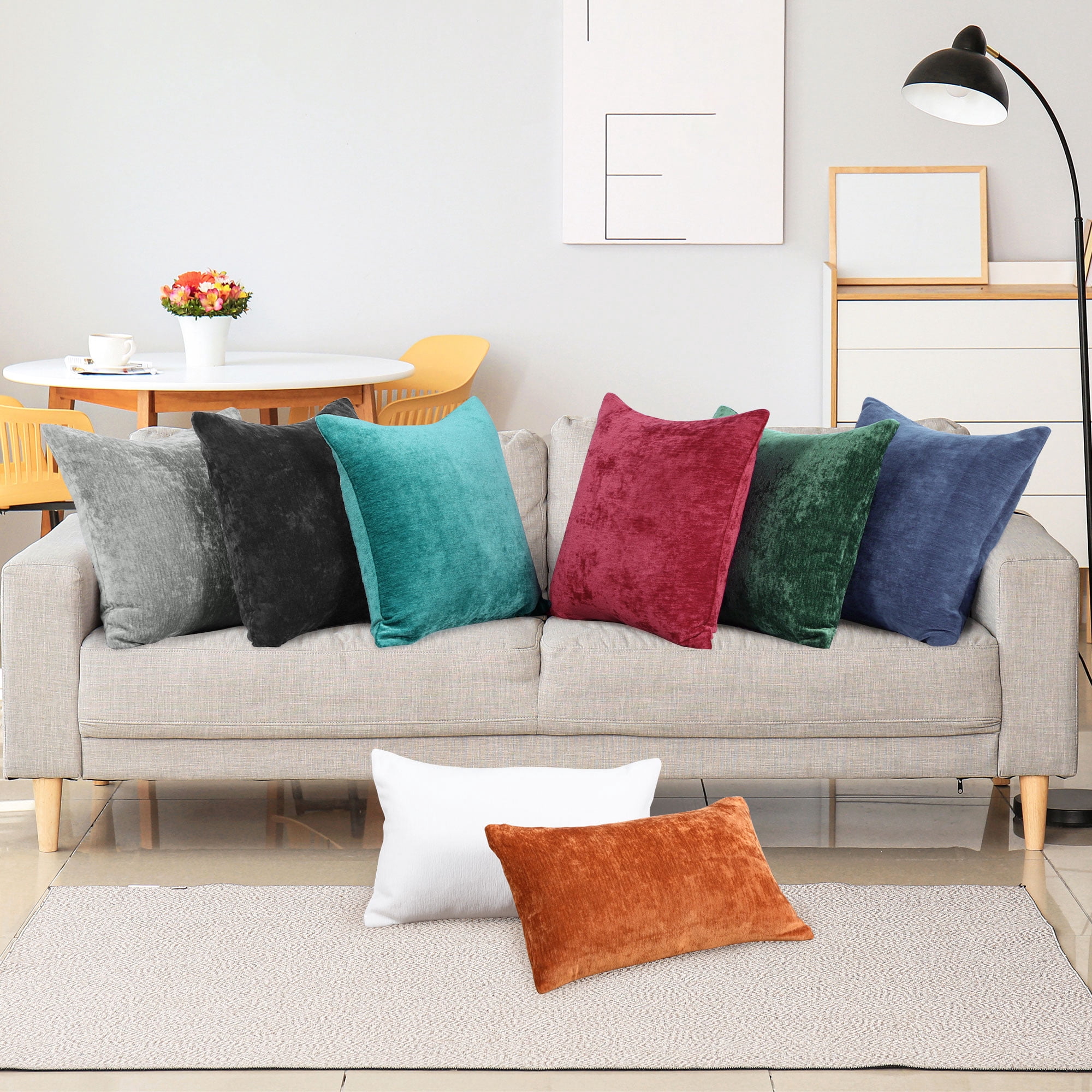 Unique Bargains Soft Water Repellent Throw Pillow Covers White 16"x16"