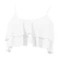 thumbnail image 5 of XEGLSBU Womens Swimsuits Tankini Plus Size Women's Fashion Solid Color Crop Double Swimsuit Top 1 White Size S, 5 of 5