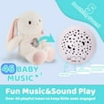 thumbnail image 5 of LINXUXIE Musical Rabbit Plush Toy with Soothing Light & Sound, Soft Stuffed Animal for Newborn to Toddler 0-36 Months, 5 of 8