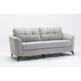 thumbnail image 3 of Callie's Gray Woven Fabric Loveseat Set - Includes 1 Sofa & 1 Loveseat with Pocket Coil Seating, 3 of 9