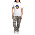 thumbnail image 4 of CafePress - I Stand With Ukraine Support Ukraine Flag Pajamas - Women's Short Sleeve Print T-Shirt and Pants Light Cotton Pajama Set, 4 of 7