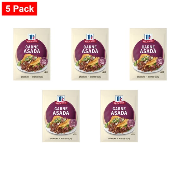 McCormick Street Taco Carne Asada Seasoning Mix 0.87 oz - 5 Pack