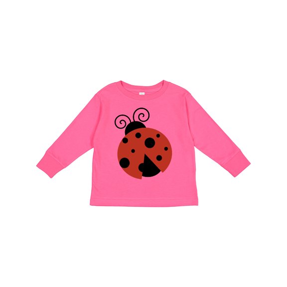 Inktastic Ladybug, Red Ladybug, Cute Ladybug, Ladybird Girls Long Sleeve Toddler T-Shirt