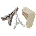 thumbnail image 2 of Wooden Eiffel Tower Stand with Glitters, 5-Inch, 10-Piece (Silver), 2 of 3
