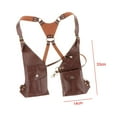 thumbnail image 2 of yuksok Shoulder Harness Bag Hidden Underarm Shoulder Bag for Camping Outdoor Travel Red Brown, 2 of 8