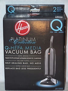 4 Hoover Type Q Vacuum Bags Hepa Media Bags AH10000 