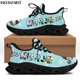 thumbnail image 1 of Zapatillas de plataforma con estampado de dibujos animados de enfermera para mujer, zapatos de malla transpirables con cordones para mujer, zapatos deportivos suaves, 1 of 6