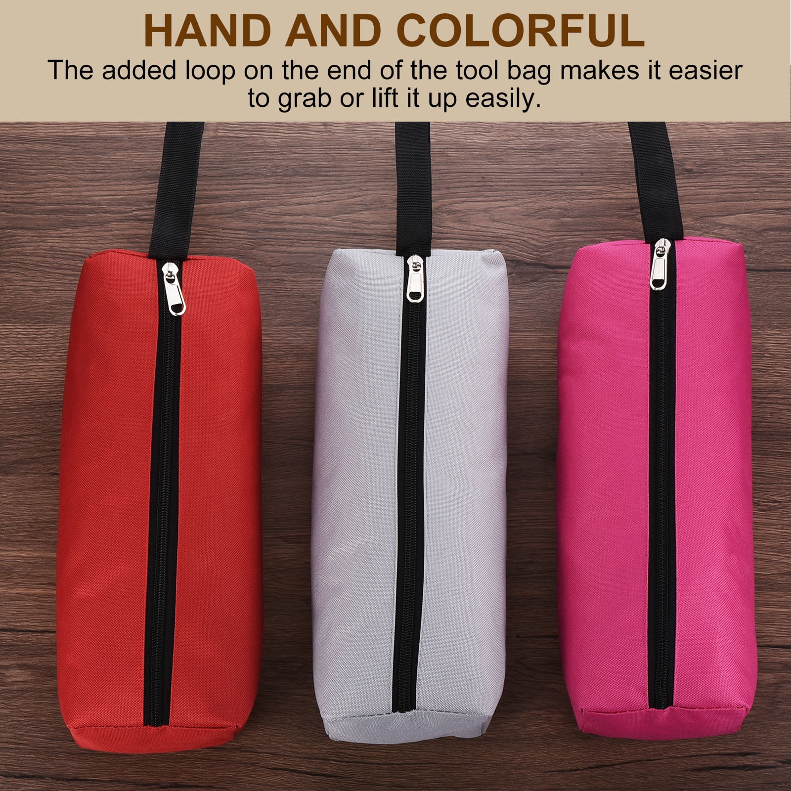 Uxcell Tool Bag Pouch Zipper, 10 Pcs Small Bags Canvas Tools Organizer(9.8" x 3.3")
