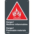 thumbnail image 1 of Matières Inflammables/panneau Inflammable, 14 x 10 Po, Plastique, Bilingue avec Pictogramme, 1 of 1