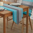 thumbnail image 2 of GFDYREE Burlap Linen Rustic Table Runners 70 Inches Long, Retro Farm Wood Grain Aqua and Gray Table Runner Farmhouse Style for Coffee Table, Holiday Parties, Wedding, Events Dinner, Home Dec, 2 of 7