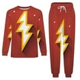 thumbnail image 3 of Lightning Flash Men's Pajama Set Sleepwear Pjs Lightweight Long Sleeve Crewneck Shirts and Bottoms Soft Comfy Sleep Sets L, 3 of 5