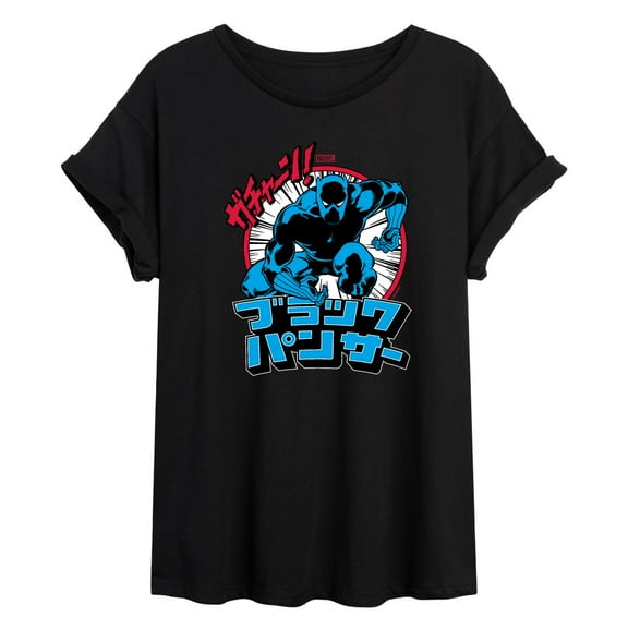 Marvel Black Panther - Katakana Panther - Women's Oversized Graphic T-Shirt