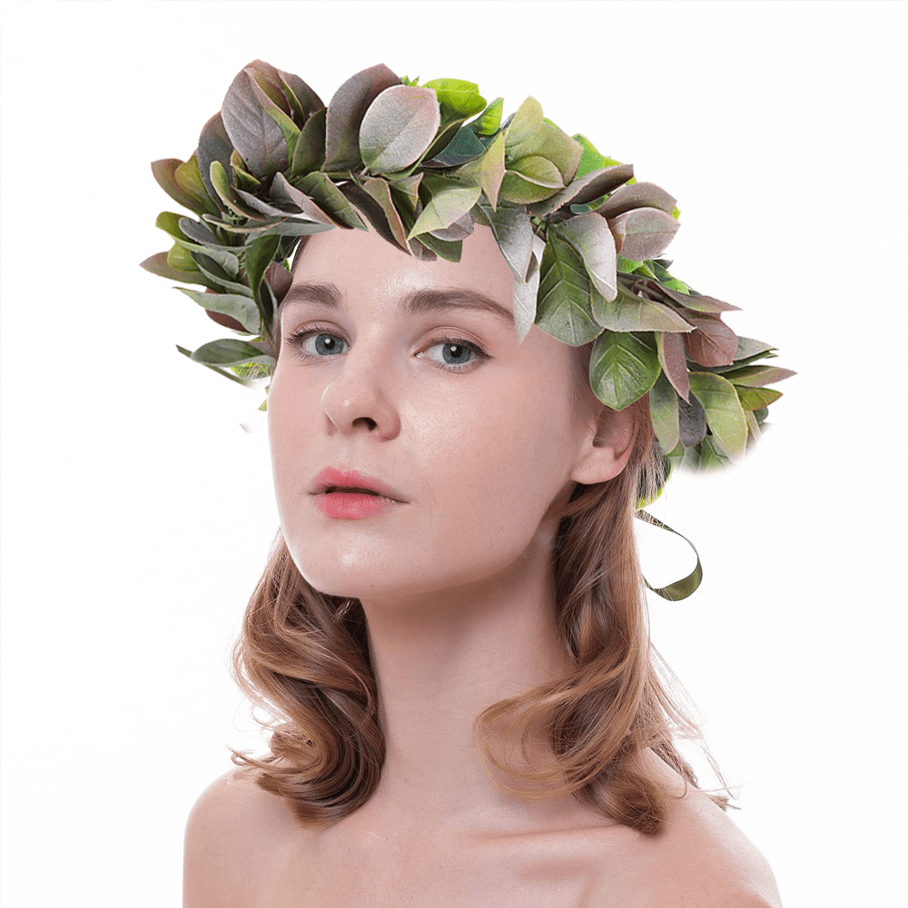 DDazzling Grüne Blattkrone – Eukalyptus Halo Für Boho-Hochzeit, Woodland-Fotos
