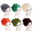 thumbnail image 7 of Walbest Ladies Elegant Hat Big Flower Design Lightweight Breathable Turban Cap Chemo Hat, 7 of 7