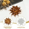 thumbnail image 3 of Uxcell Rhinestone Flower Brooch Pin Vintage Crystal Flower Lapel Pin Coffee, 3 of 6