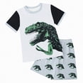 thumbnail image 6 of HCNTES 2Pcs Toddler Baby Boys Shorts Set Clothes Little Boys Summer Short Sleeve T-Shirts and Shorts Casual Summer Outfits(White,4-5 Years), 6 of 6