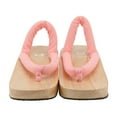 thumbnail image 4 of LEORX 1 Pair Women Summer Slippers Pink Wooden with Traditional Japanese Design and Non-slip Sole, 4 of 8
