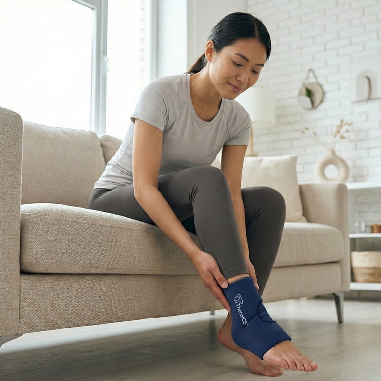 TheraICE Hot & Cold Gel Ankle Compression Wrap photo 4